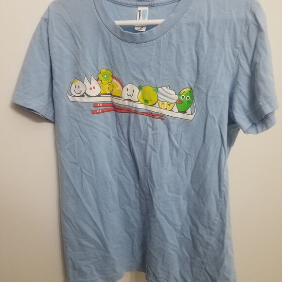 blue comedic sushi women's L Woot! t-shirt - Picture 2 of 5
